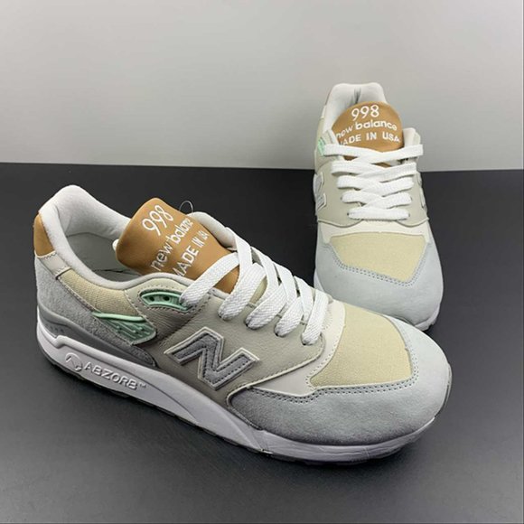 New Balance 998 White Tan Mens Sneakers - Picture 7 of 15